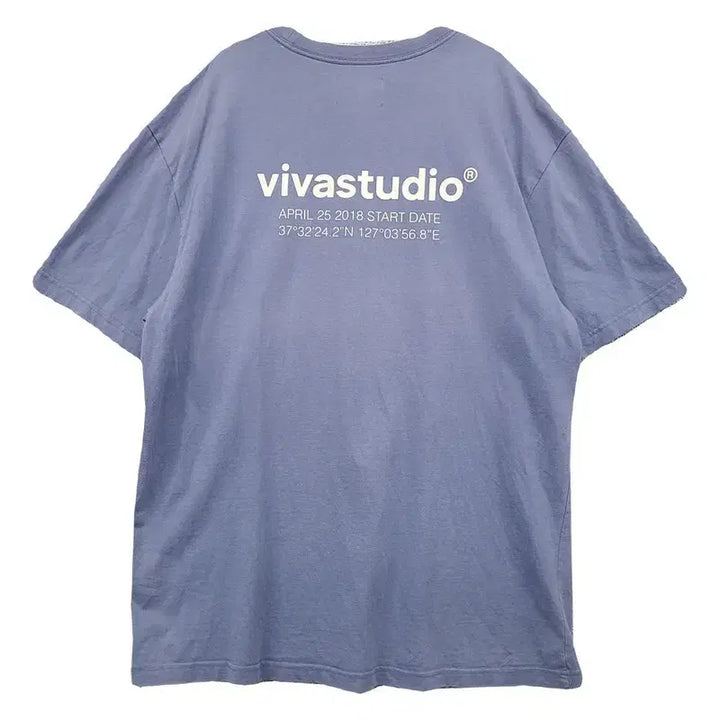 [BUNJANG] Vivastudio Light Purple Cotton T-Shirt XL / 비바스튜디오 라이트 퍼플 반팔티 XL