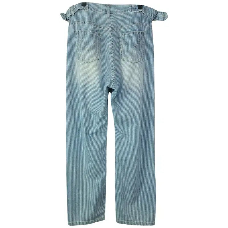 [BUNJANG] Matin Kim 22F/W Stripe Washed Belt Denim Pants / 마뗑킴 22F/W 스트라이프 워시드 벨트 데님 팬츠 M20360