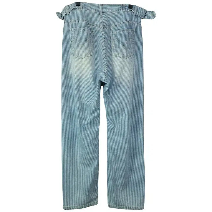 [BUNJANG] Matin Kim 22F/W Stripe Washed Belt Denim Pants / 마뗑킴 22F/W 스트라이프 워시드 벨트 데님 팬츠 M20360