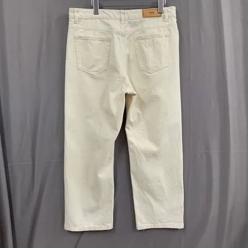[BUNJANG] HAZZYS Straight Fit Cream Denim Pants / L HIS 헤지스 스트레이트핏 크림 데님팬츠 청바지