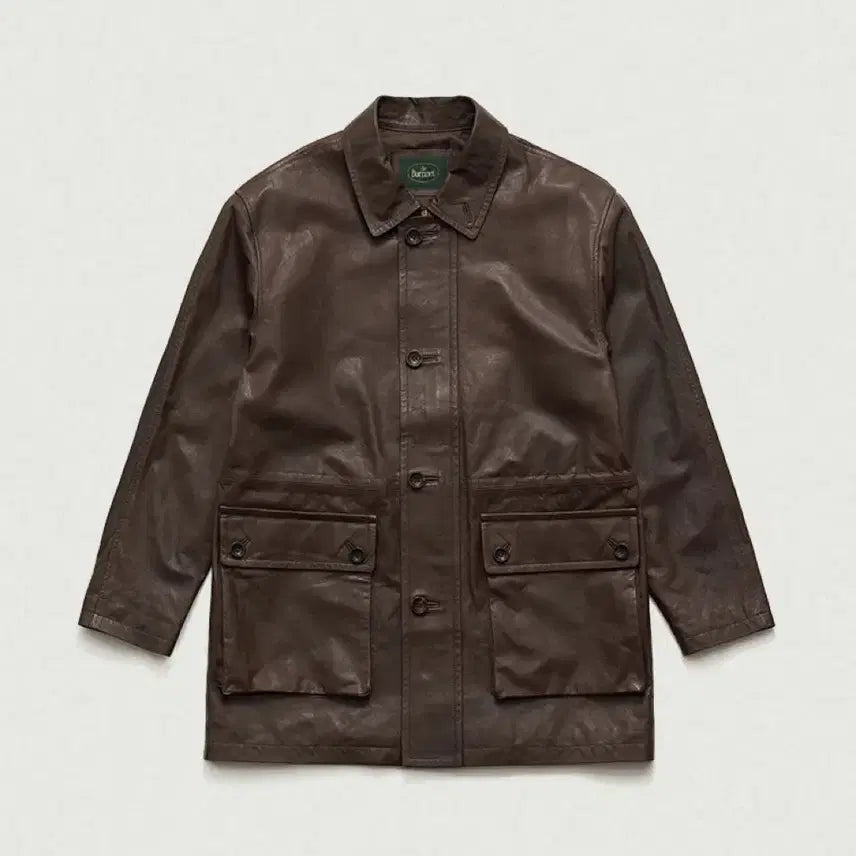 [BUNJANG] The Barnet Deb Camp String Leather Coat / 더바넷 뎁 캠프 스트링 레더 코트 가죽자켓