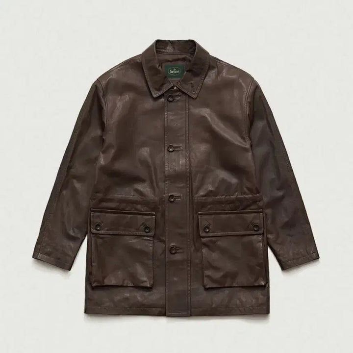 [BUNJANG] The Barnet Deb Camp String Leather Coat / 더바넷 뎁 캠프 스트링 레더 코트 가죽자켓