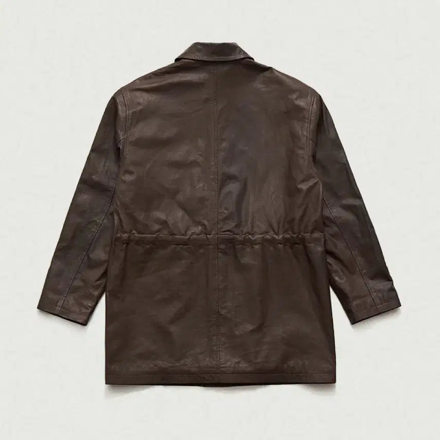 [BUNJANG] The Barnet Deb Camp String Leather Coat / 더바넷 뎁 캠프 스트링 레더 코트 가죽자켓