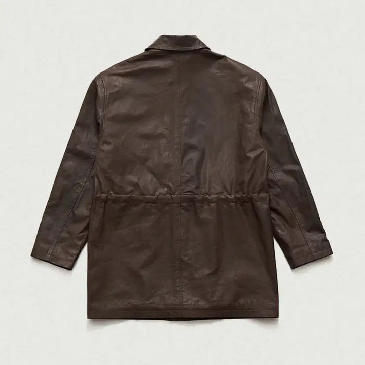 [BUNJANG] The Barnet Deb Camp String Leather Coat / 더바넷 뎁 캠프 스트링 레더 코트 가죽자켓