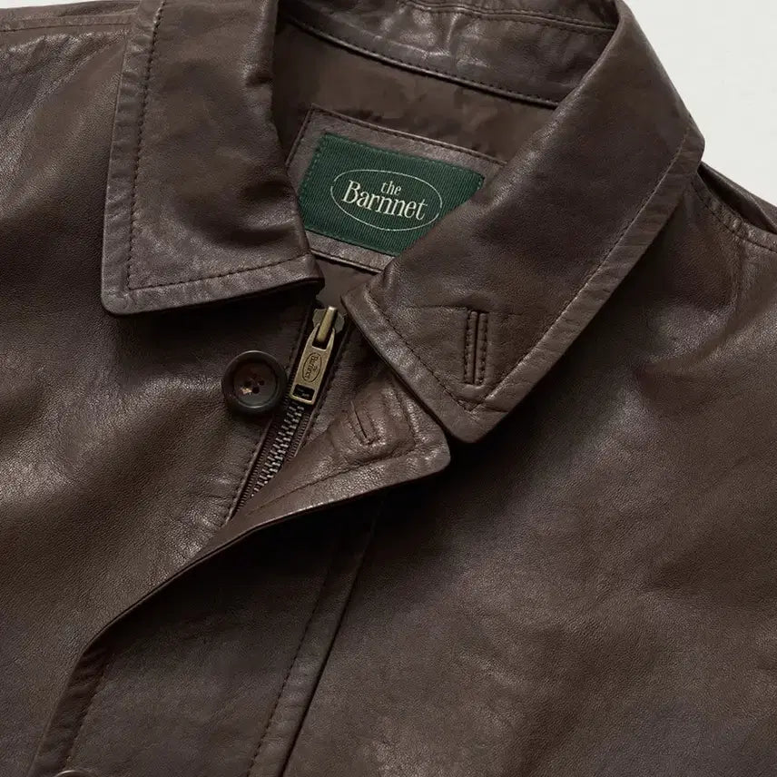 [BUNJANG] The Barnet Deb Camp String Leather Coat / 더바넷 뎁 캠프 스트링 레더 코트 가죽자켓