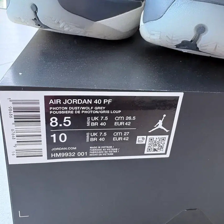 [BUNJANG] Nike Jordan 40 Photon Dust Basketball Shoes / [265] 나이키 조던40 포톤더스트 새제품