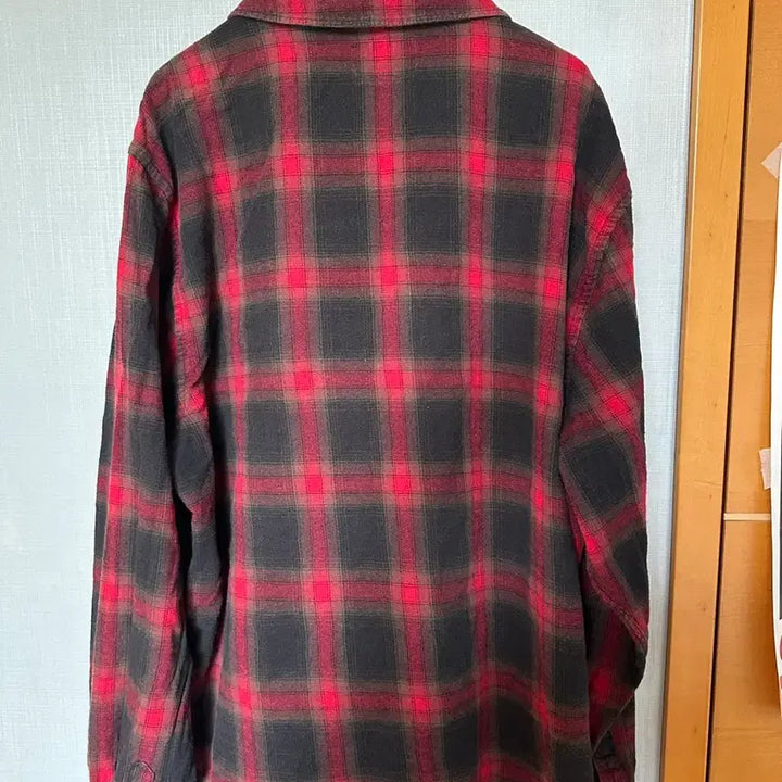 [BUNJANG] Labros Red Check Shirt Jacket XL / Labros 레드 체크 셔츠 자켓 XL