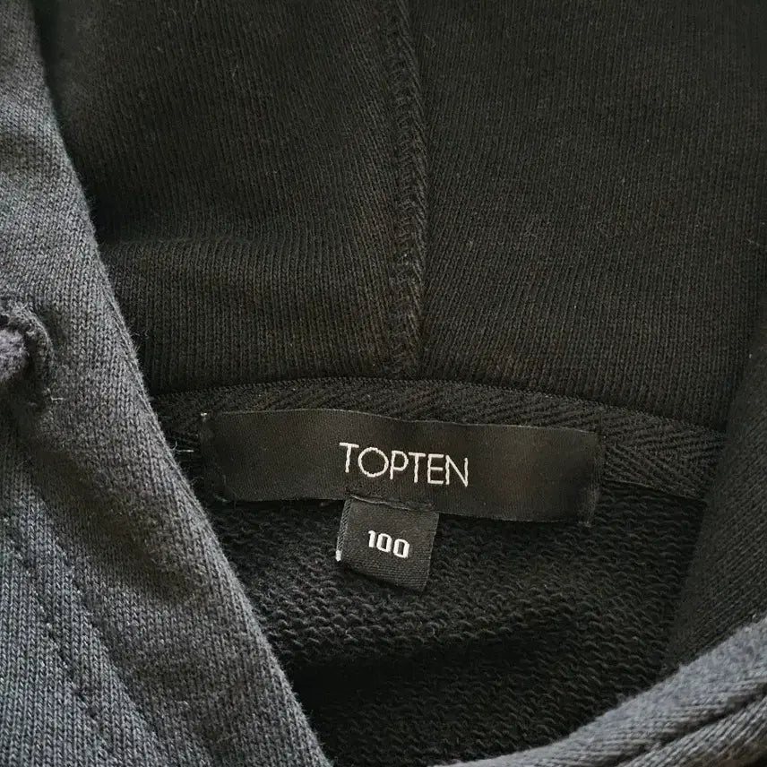 [BUNJANG] TOPTEN Basic Black Hoodie Size L / 탑텐 베이직 블랙 후드티 (사이즈 100)