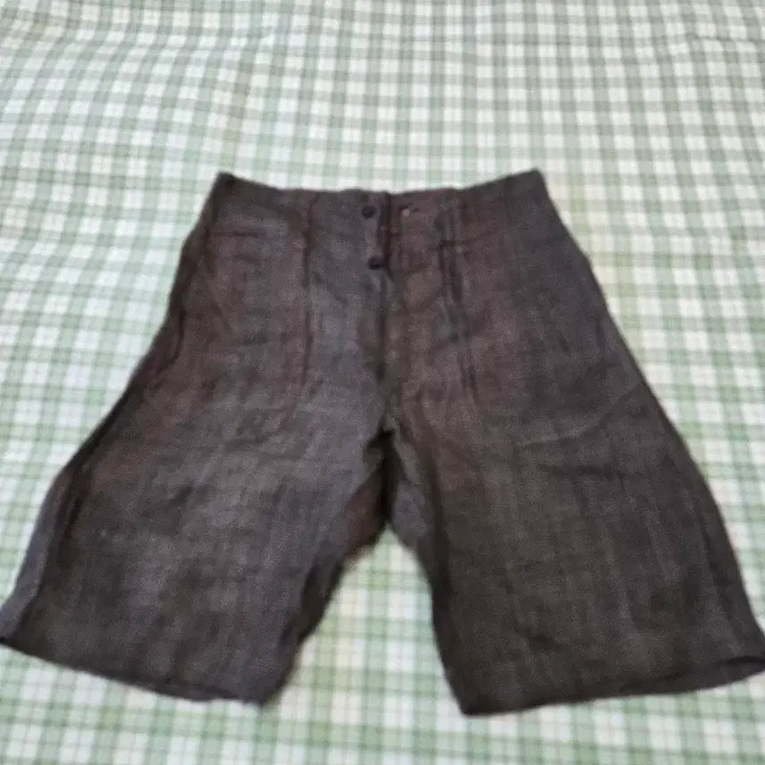 [BUNJANG] Ramie Shorts with Rayon Lining / 47ㅡ모시 반바지 안감 인견으로 허리ㅡ32