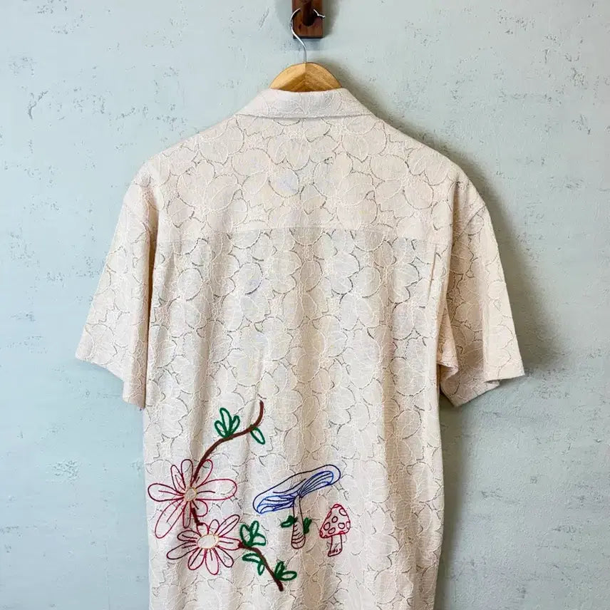[BUNJANG] Andersson Bell Mushroom Flower Open Collar Shirt / [L] 앤더슨벨 머쉬룸 플라워 오픈 카라 셔츠