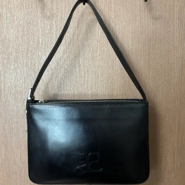 [BUNJANG] Courreges Mini Square Leather Black Tote Bag / COURREGES 꾸레쥬 미니 스퀘어 레더 블랙 토트백