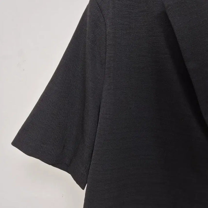 [BUNJANG] NAIN Black Short-Sleeve Cropped Jacket / NAIN 나인 블랙 반팔 크롭 자켓