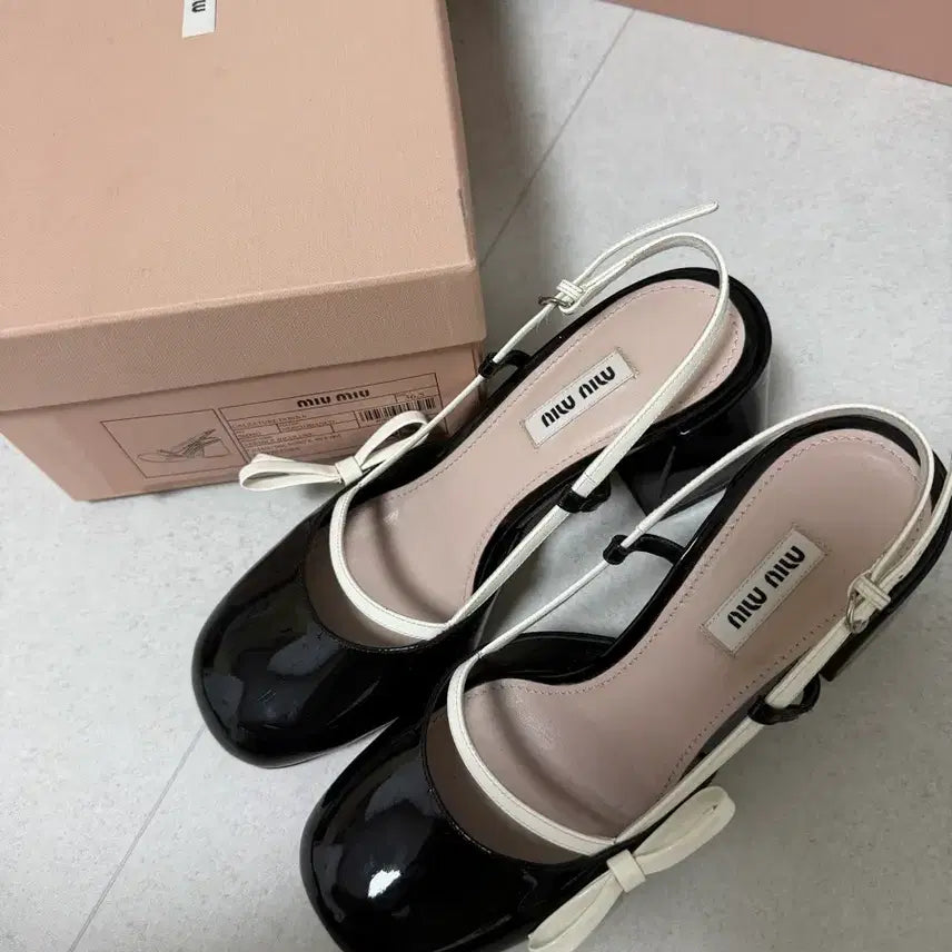 [BUNJANG] Miu Miu Mary Jane Ballerina Slingback Shoes / 미우미우 메리제인 발레리나 슬링백 구두