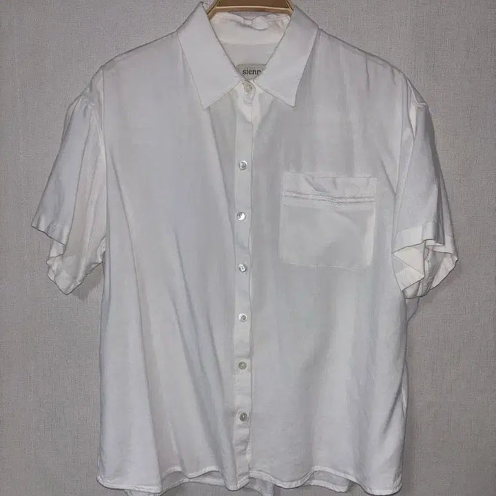 [BUNJANG] SIENNE Linen Short Sleeve Shirt White / SIENNE 시엔느 린넨 반팔 셔츠 화이트