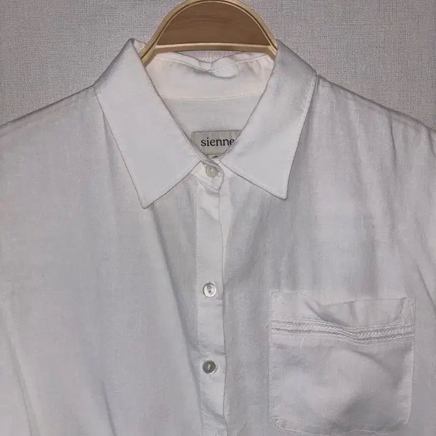[BUNJANG] SIENNE Linen Short Sleeve Shirt White / SIENNE 시엔느 린넨 반팔 셔츠 화이트