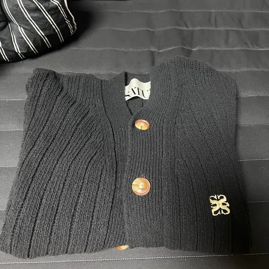 [BUNJANG] Seta Knit Cardigan Black L / 세터 니트 가디건 L
