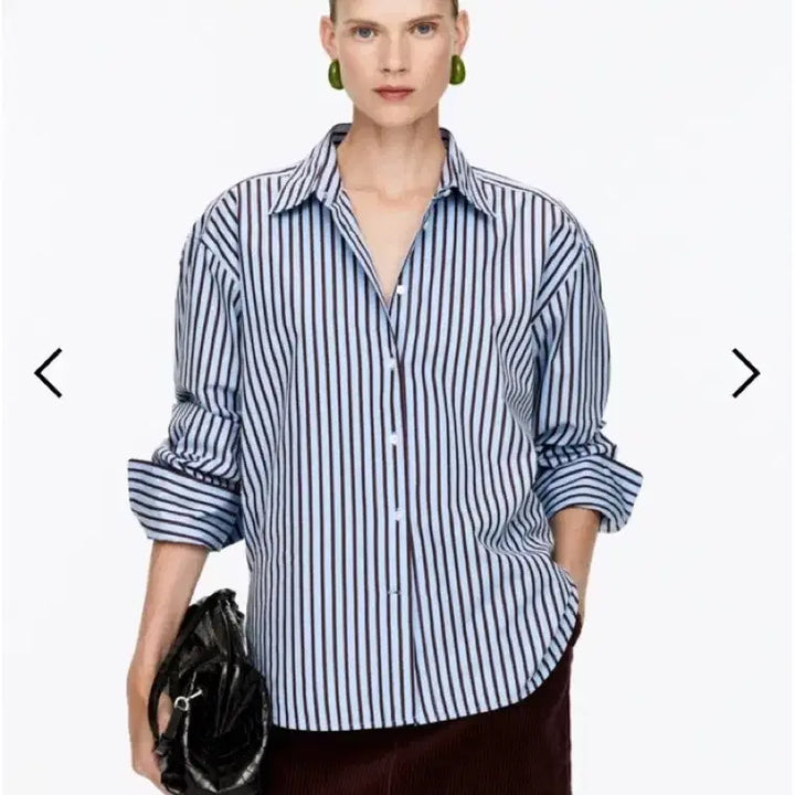 [BUNJANG] Arket Cotton Poplin Striped Shirt / 아르켓 코튼 포플린 셔츠