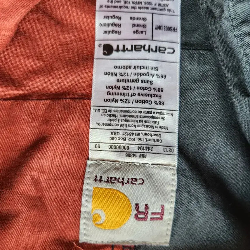 [BUNJANG] Carhartt Two-Tone Short Sleeve Shirt L / 칼하트 투톤 반팔 셔츠 L  110정도..칼하트 반반 셔츠 (남색/레드)