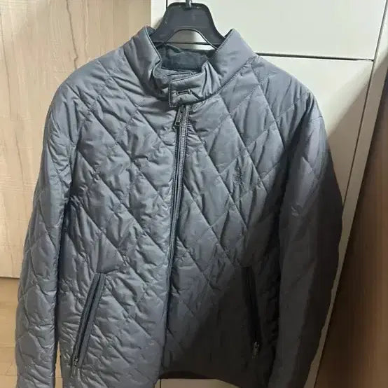 [BUNJANG] Beanpole Diamond Padding Harrington Jacket - Grey (S) / 빈폴 다이아 패딩 해링턴 자켓 S 회색