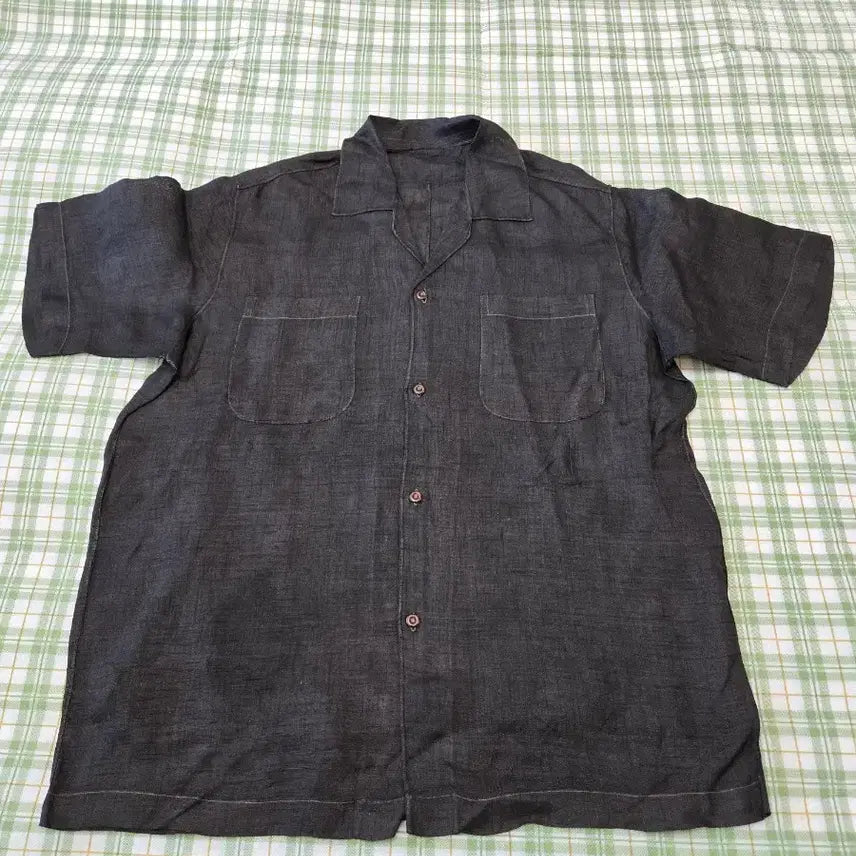 [BUNJANG] Brown Linen Shirt 95 / 48ㅡ모시 셔츠ㅡ어께좁은 ㅡ95