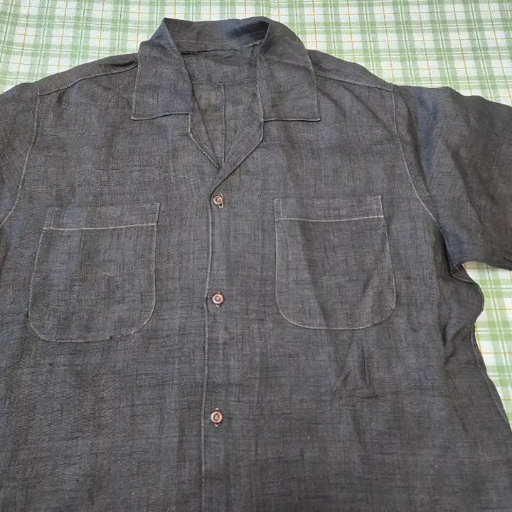 [BUNJANG] Brown Linen Shirt 95 / 48ㅡ모시 셔츠ㅡ어께좁은 ㅡ95