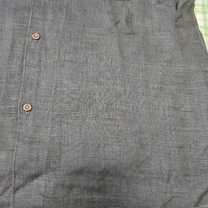 [BUNJANG] Brown Linen Shirt 95 / 48ㅡ모시 셔츠ㅡ어께좁은 ㅡ95