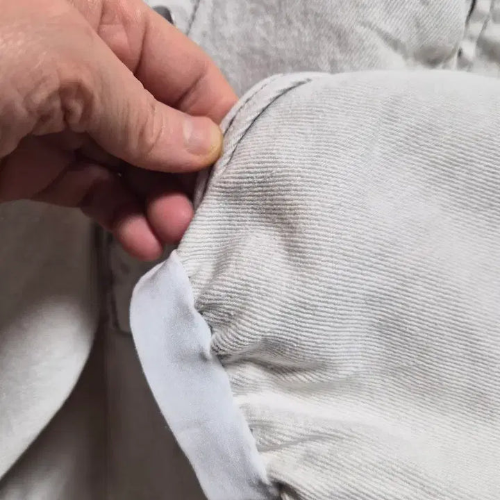 [BUNJANG] White Denim Cropped Jacket / 화이트 데님 크롭 자켓