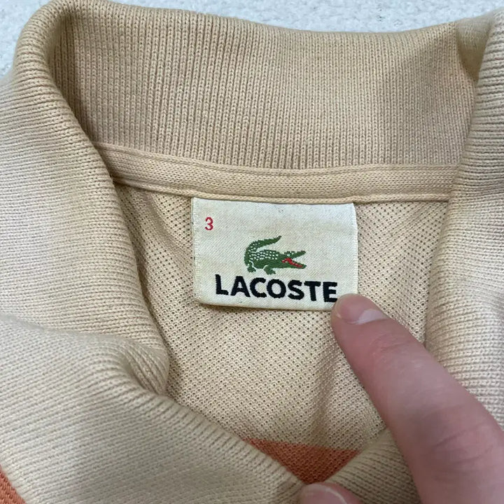 [BUNJANG] Lacoste Striped Pique Short Sleeve Polo Shirt / 3SIZE 라코스테 스프라이트 피케 반팔 폴로셔츠 0427