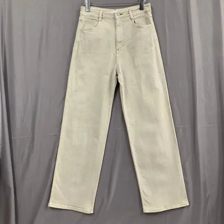 [BUNJANG] Amomento Semi Wide Light Grey Denim Pants / 0 아모멘토 세미 와이드 라이트 그레이 데님팬츠 청바지
