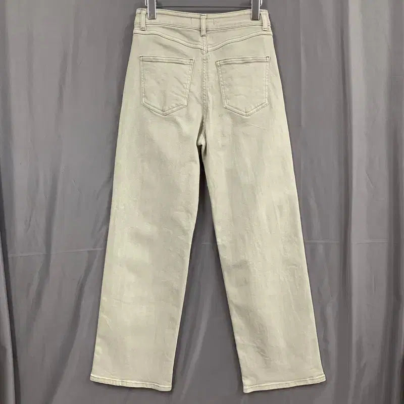 [BUNJANG] Amomento Semi Wide Light Grey Denim Pants / 0 아모멘토 세미 와이드 라이트 그레이 데님팬츠 청바지
