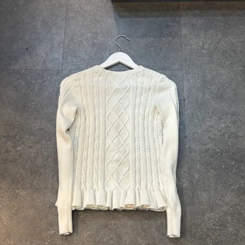 [BUNJANG] Tommy Hilfiger Ivory Cable Knit Cardigan / 타미힐피거 아이보리 케이블 가디건