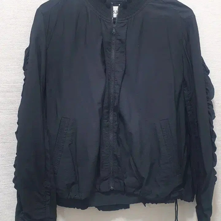 [BUNJANG] SJYP Black Ruffle Short Outer / SJYP 블랙 러플 숏 아우터