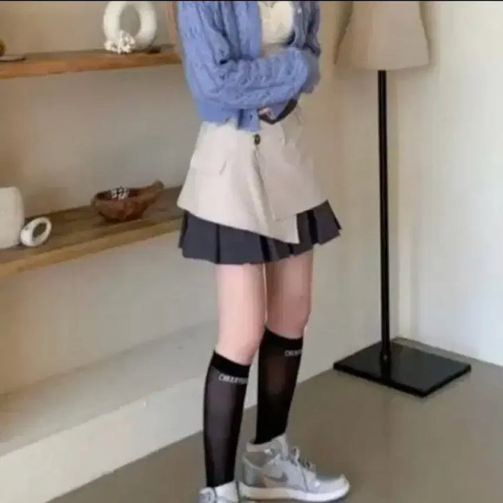 [BUNJANG] Ranio Cherry Quiri Pleats Double Wrap Layered Skirt / 라뇨 체리퀴리 플리츠 더블 랩 레이어드 스커트