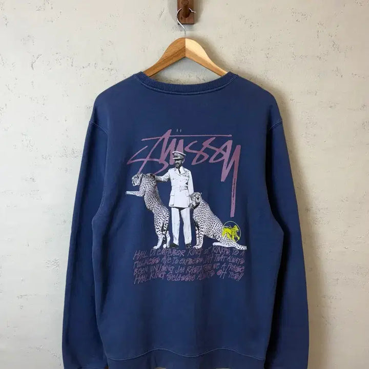 [BUNJANG] Stussy Emperor Big Logo Crewneck Sweatshirt / [L] 스투시 엠페러 빅로고 크루넥 프린팅 맨투맨