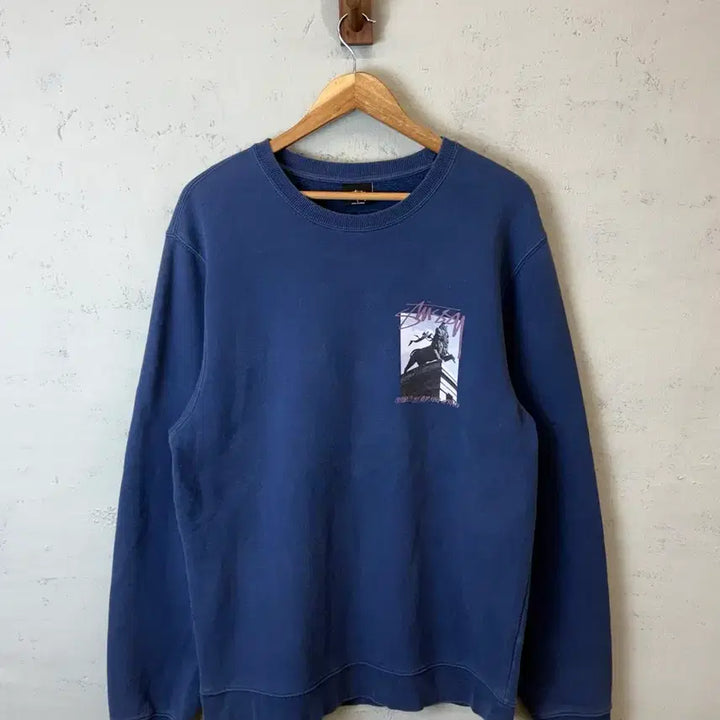 [BUNJANG] Stussy Emperor Big Logo Crewneck Sweatshirt / [L] 스투시 엠페러 빅로고 크루넥 프린팅 맨투맨