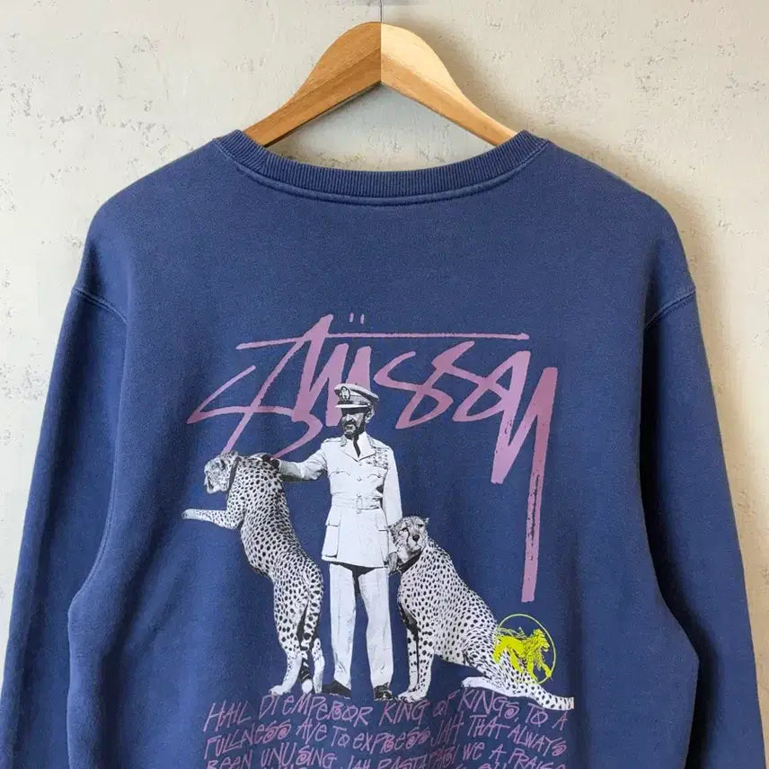 [BUNJANG] Stussy Emperor Big Logo Crewneck Sweatshirt / [L] 스투시 엠페러 빅로고 크루넥 프린팅 맨투맨
