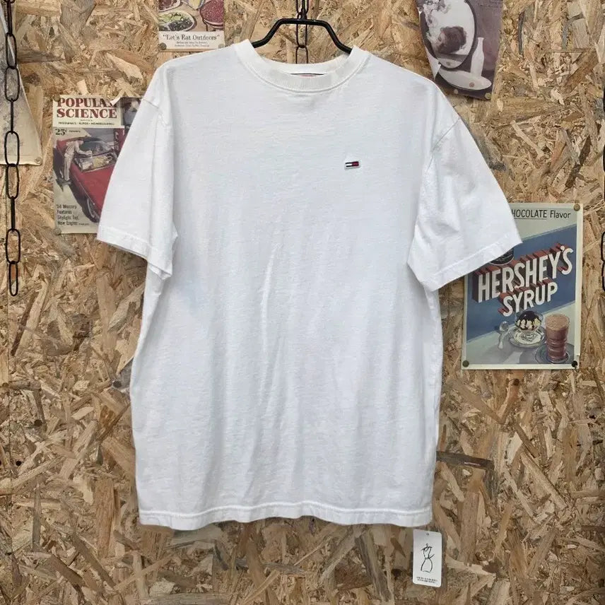 [BUNJANG] Hansem Tommy Jeans White Short-Sleeve T-Shirt / 한섬 타미진 화이트 반팔 티셔츠