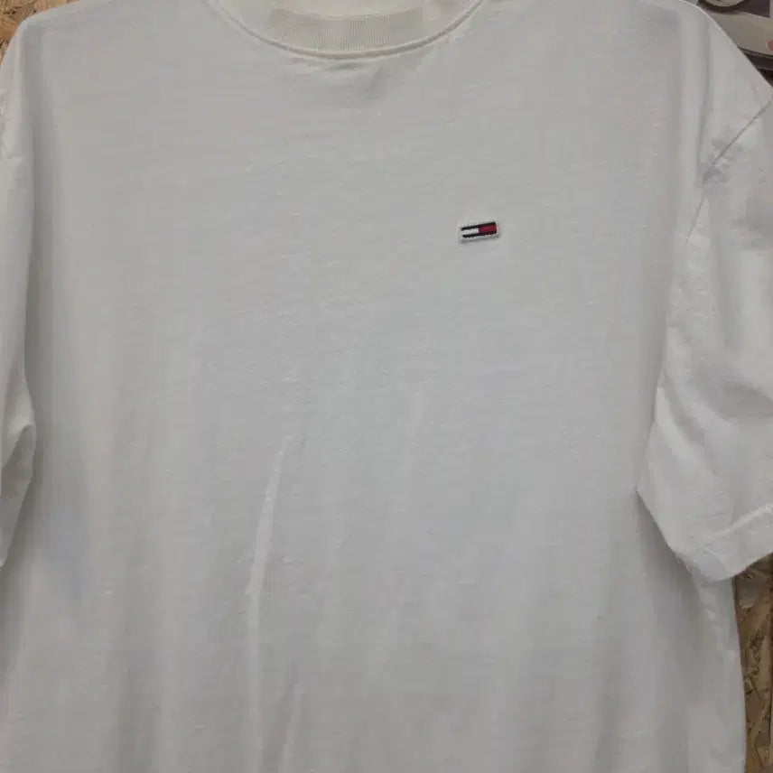 [BUNJANG] Hansem Tommy Jeans White Short-Sleeve T-Shirt / 한섬 타미진 화이트 반팔 티셔츠