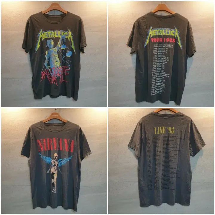 [BUNJANG] Metallica &amp; Nirvana Tour T-Shirts Bundle / 메탈리카/너바나 투어 티셔츠 모음