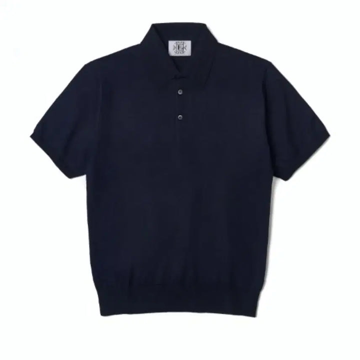 [BUNJANG] Frui Navy Polo Knit T-Shirt (L Size) / 새상품 Frui 프루이 반팔 폴로니트