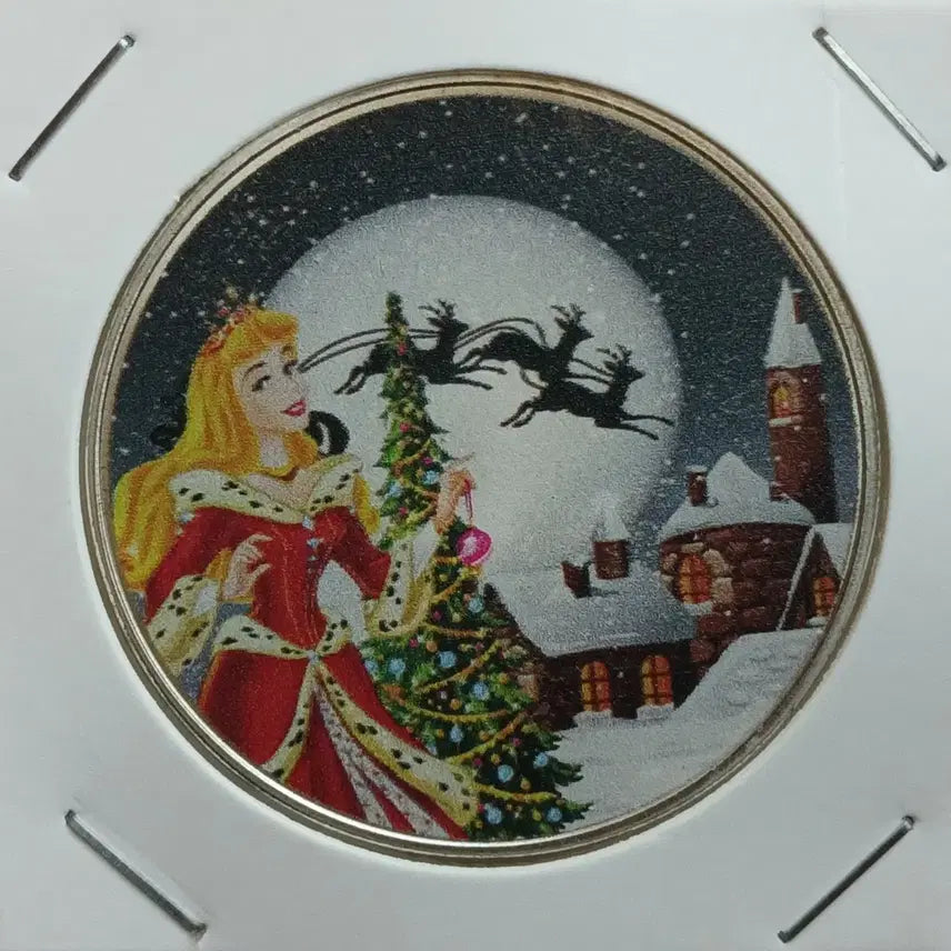 [BUNJANG] Snow White Christmas Color Printing Medal / 백설공주 크리스마스 컬러프린팅 메달