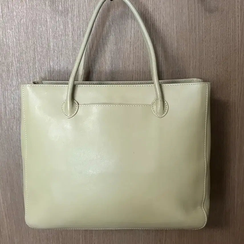[BUNJANG] Margaret Howell Beige Leather Square Tote Bag / Margaret Howell 마가렛호웰 베이지 레더 스퀘어 토트백