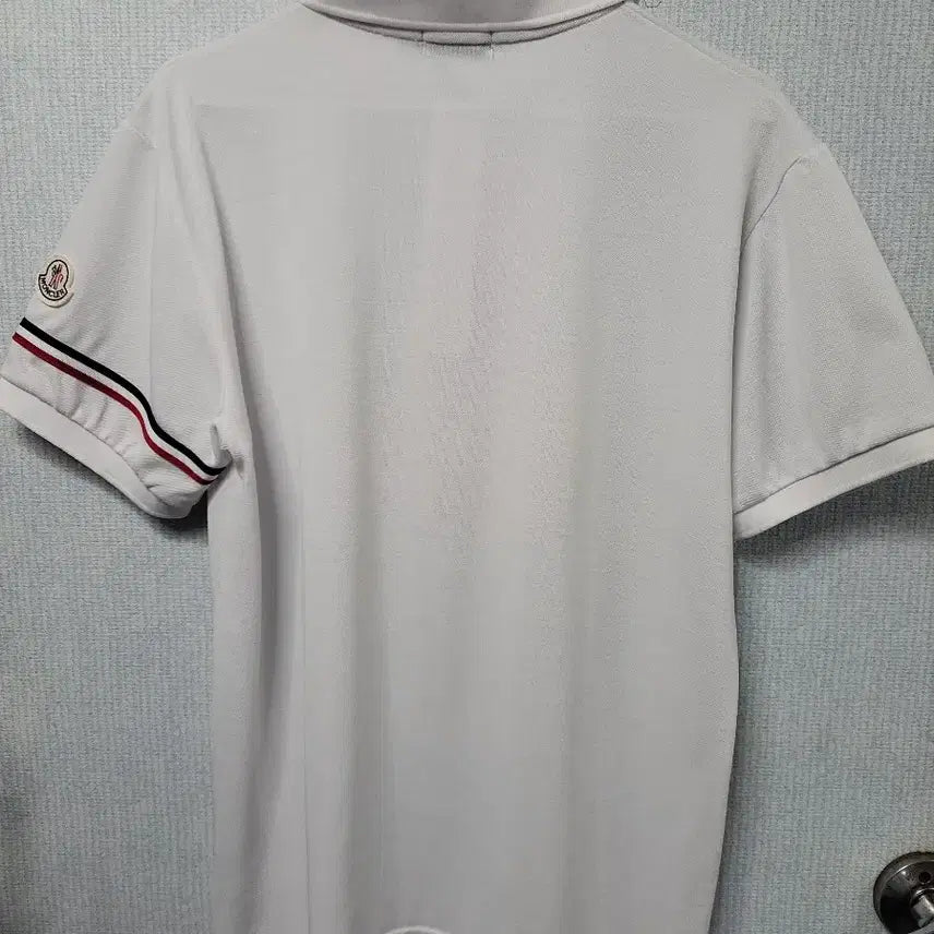 [BUNJANG] White Three-Stripe Polo T-Shirt XL/105 / 화이트 삼선 폴로 티셔츠 XL/105