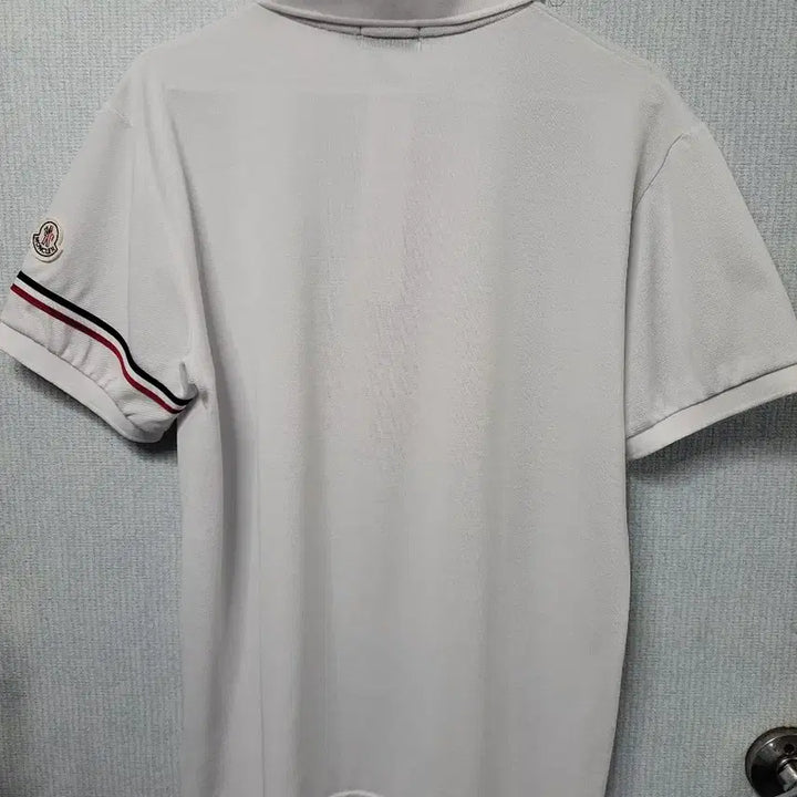 [BUNJANG] White Three-Stripe Polo T-Shirt XL/105 / 화이트 삼선 폴로 티셔츠 XL/105