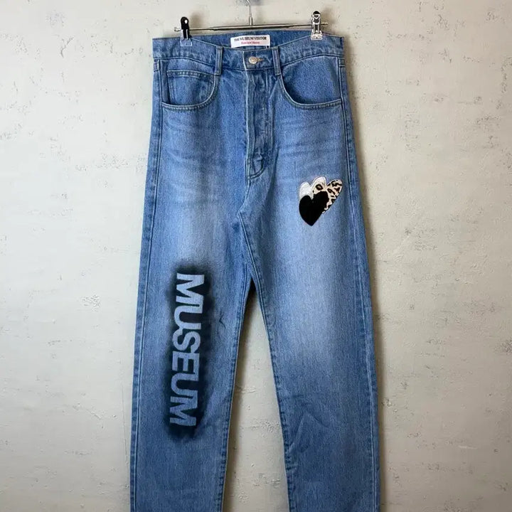 [BUNJANG] The Museum Visitor Printed Denim Pants / [M] 더뮤지엄비지터 프린팅 데님 팬츠