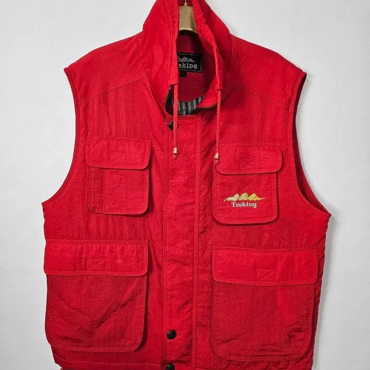 [BUNJANG] Vintage Outdoor Red Trekking Vest L / 빈티지 트레킹 빨간색 아웃도어 조끼 100 L
