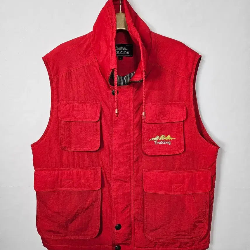 [BUNJANG] Vintage Outdoor Red Trekking Vest L / 빈티지 트레킹 빨간색 아웃도어 조끼 100 L