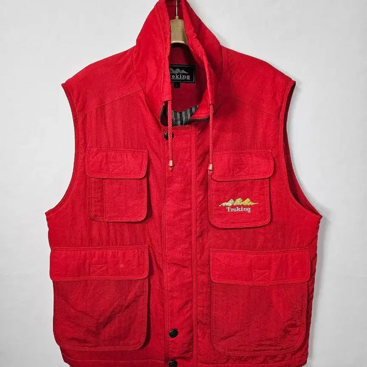 [BUNJANG] Vintage Outdoor Red Trekking Vest L / 빈티지 트레킹 빨간색 아웃도어 조끼 100 L