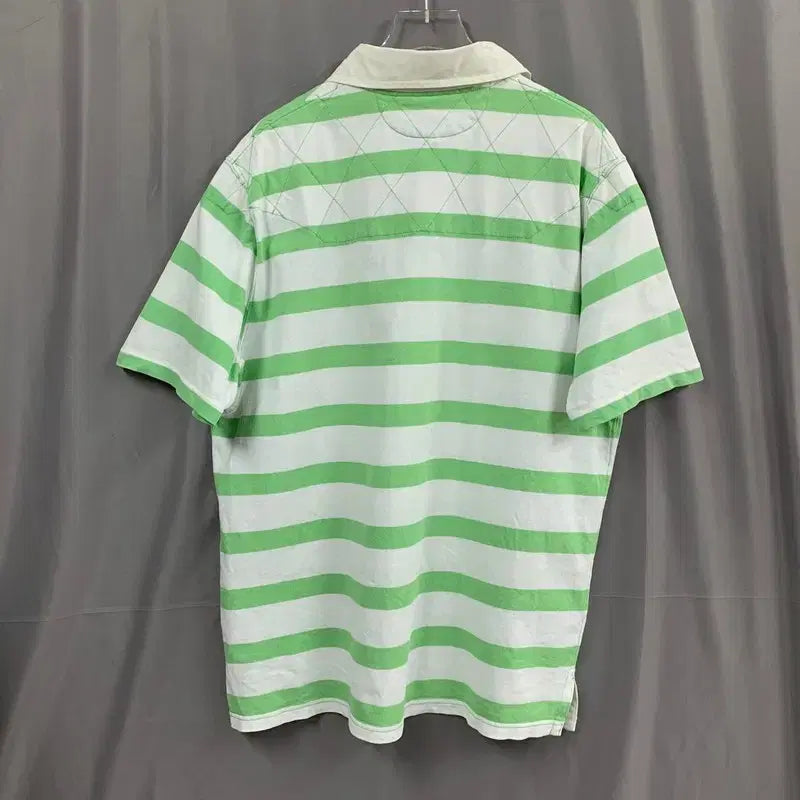 [BUNJANG] Polo Ralph Lauren Custom Fit Stripe Rugby PK Short Sleeve Polo T-Shirt / XL 폴로랄프로렌 커스텀핏 스트라이프 럭비 PK 반팔 카라티