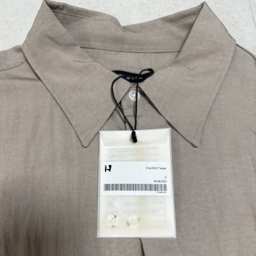 [BUNJANG] Hatching Room Crop Shirt Top Color / [2] 해칭룸_크롭셔츠_토페 컬러